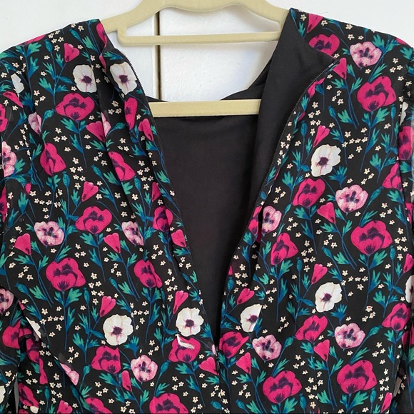 Nasty Gal Floral Shorts Long Sleeve Ruffle Romper Size 8 - Picture 12 of 15